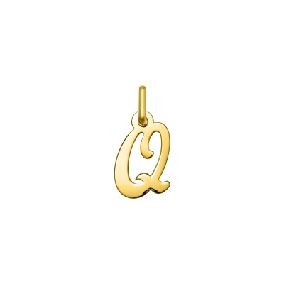 Pendentif initiale lettre Q en or jaune