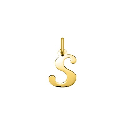 Pendentif initiale lettre S en or jaune