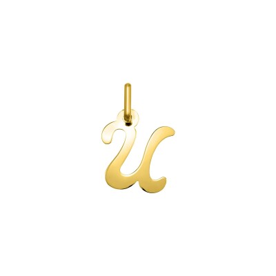 Pendentif initiale lettre U en or jaune
