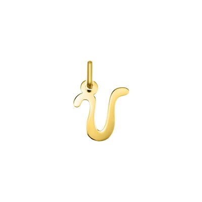 Pendentif initiale lettre V en or jaune
