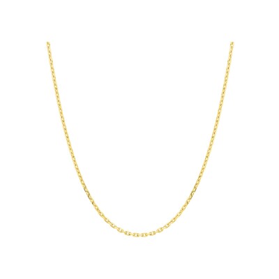 Chaîne maille forçat en or jaune, taille 45cm
