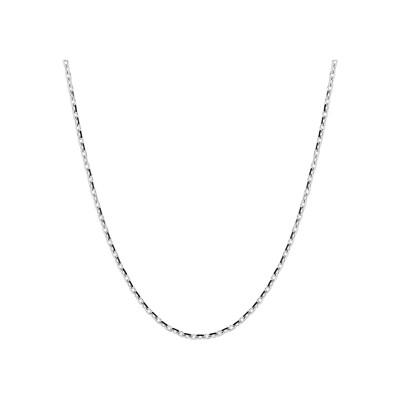 Chaîne maille forçat en or blanc