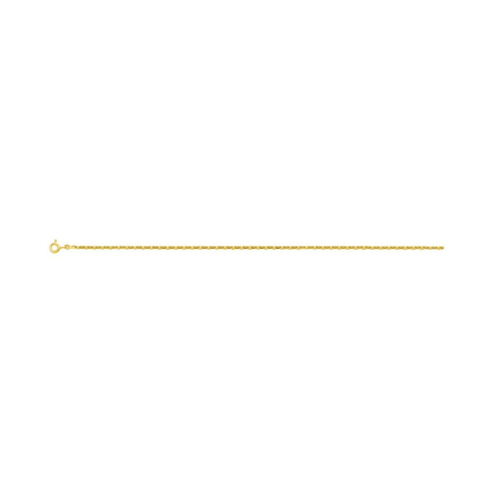 Chaîne forçat en or jaune, 50cm