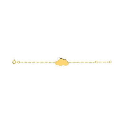 Gourmette bébé en or jaune, taille 14cm