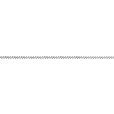 Chaîne maille gourmette en or blanc, taille 45cm
