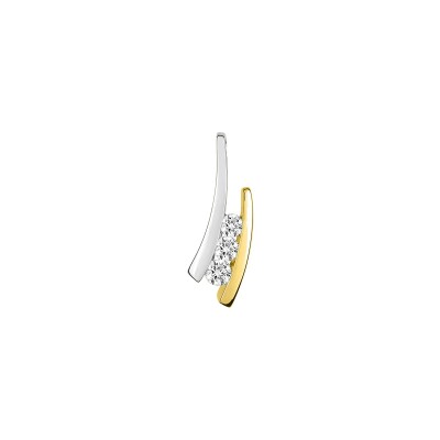 Pendentif en or jaune et oxyde de zirconium