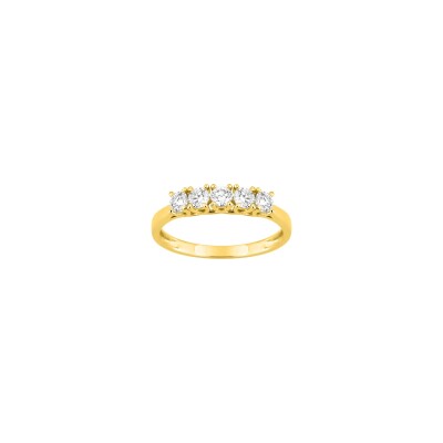 Bague en or jaune et diamant 0.50ct