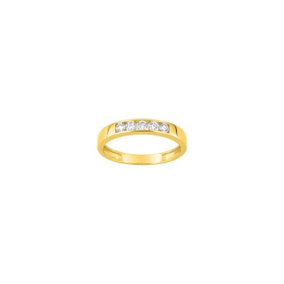 Bague en or jaune et diamant 0.35ct