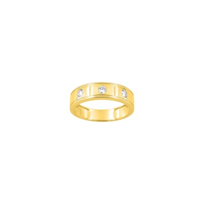 Bague Diamanti en or jaune et diamant de synthèse 0.30ct