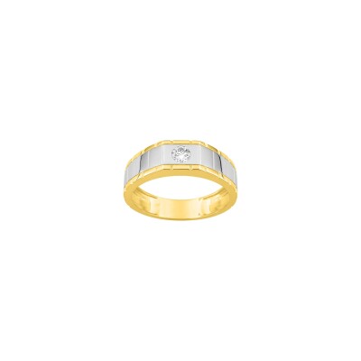 Bague en or jaune et diamant 0.20ct