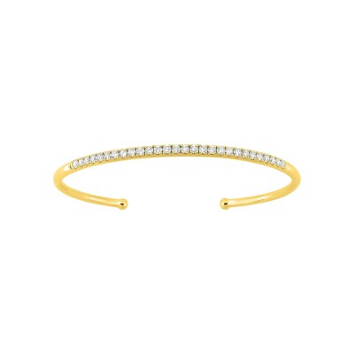 Bracelet Jonc en or jaune et diamant 0.87ct 