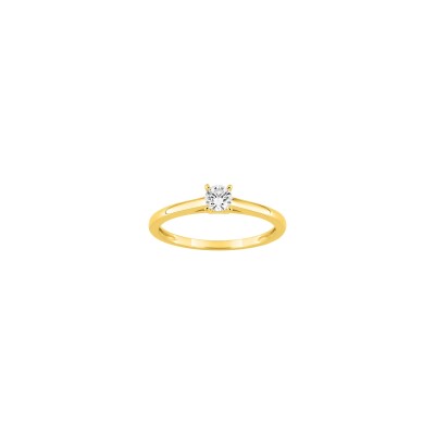 Solitaire en or jaune et diamant 0.20ct