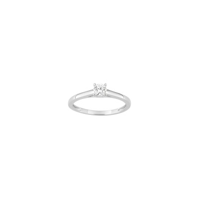 Solitaire en or blanc et diamant 0.25ct