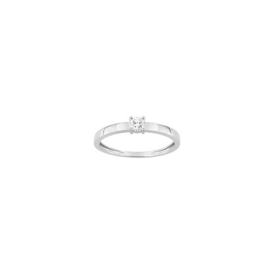 Solitaire en or blanc et diamant 0.15ct