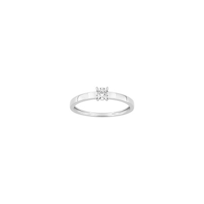 Solitaire en or blanc et diamant 0.20ct