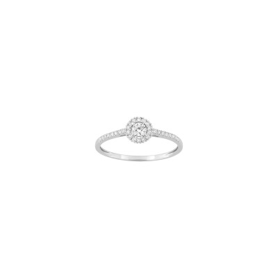 Bague en or blanc et diamant 0.22ct