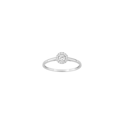 Bague en or blanc et diamant 0.15ct