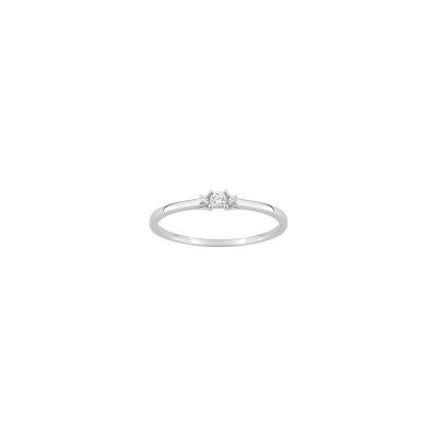 Bague en or blanc et diamant 0.06ct