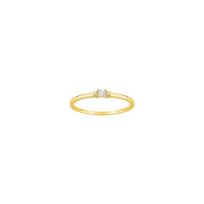 Bague en or jaune et diamant 0.06ct