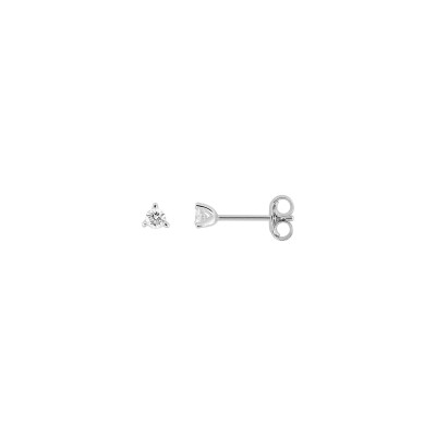 Clous d'oreilles en or blanc