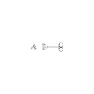 Clous d'oreilles en or blanc