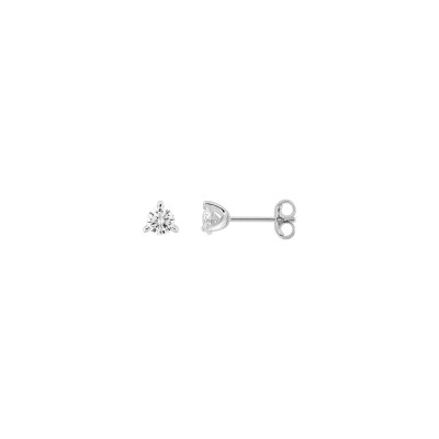Clous d'oreilles en or blanc