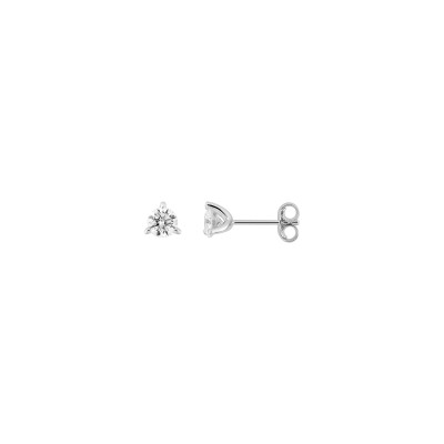 Clous d'oreilles en or blanc