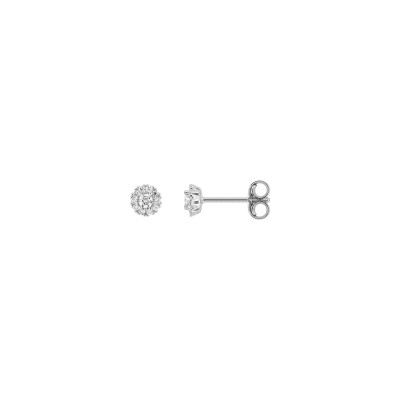 Clous d'oreilles en or blanc