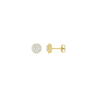 Clous d'oreilles en or jaune