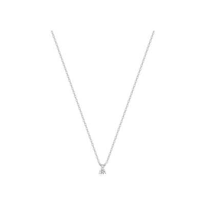 Collier en or blanc et diamant 0.05ct
