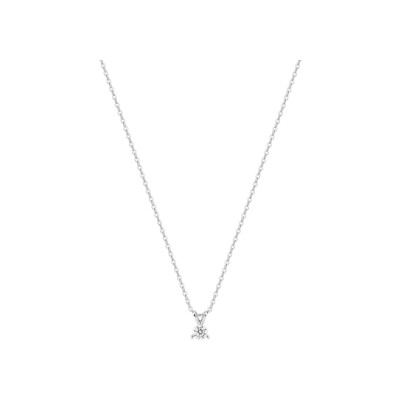 Collier en or blanc et diamant 0.10ct