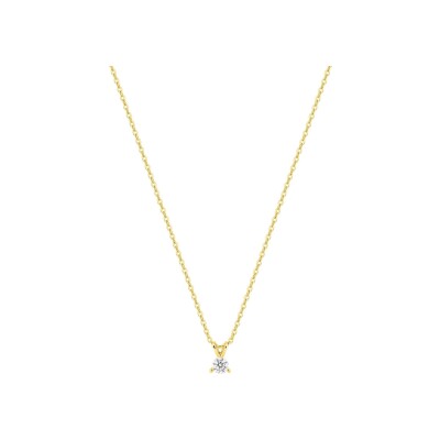 Collier en or jaune et diamant 0.10ct