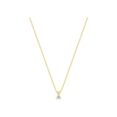 Collier en or jaune et diamants de 0.10ct