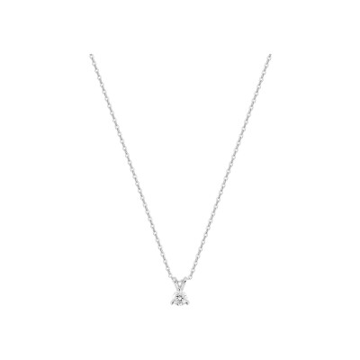 Collier en or blanc et diamant 0.15ct