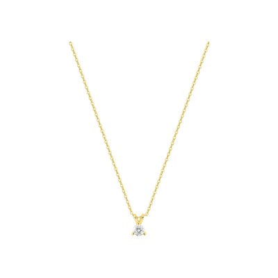 Collier en or jaune et diamant 0.15ct