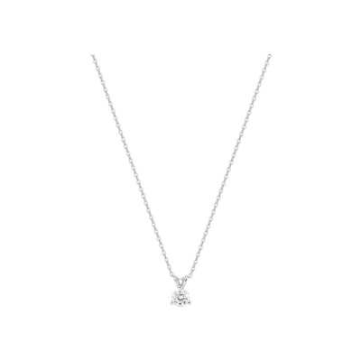 Collier en or blanc et diamant 0.25ct