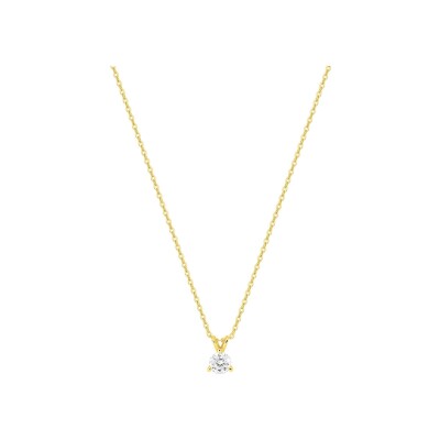Collier en or jaune et diamant 0.25ct