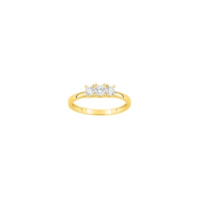 Bague en or jaune et diamant 0.35ct