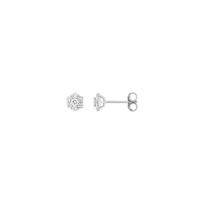 Clous d'oreilles en or blanc