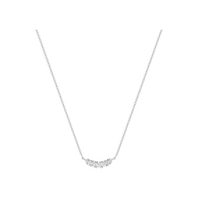 Collier en or blanc et diamant 0.17ct