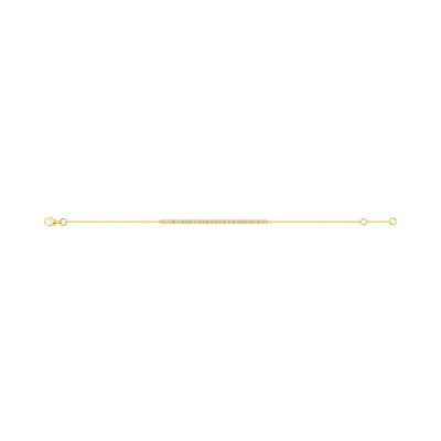 Bracelet Jonc en or jaune et diamant 0.25ct 