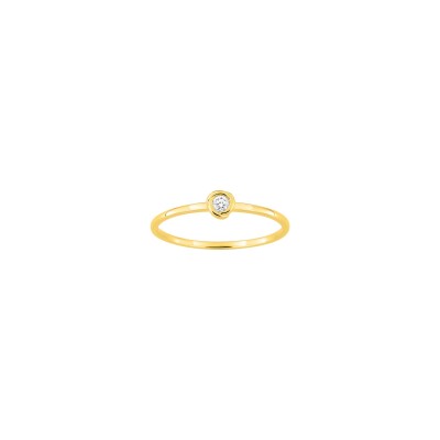 Solitaire en or jaune et diamant 0.05ct