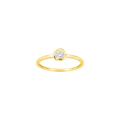 Solitaire en or jaune et diamant de 0.15ct