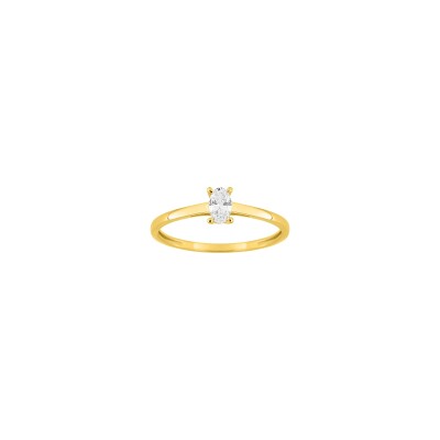 Solitaire en or jaune et diamant 0.20ct