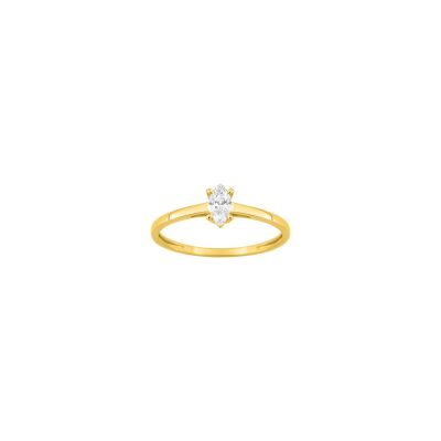 Solitaire en or jaune et diamant 0.22ct