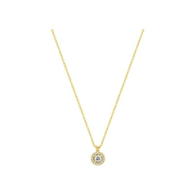 Collier en or jaune et diamant 0.16ct