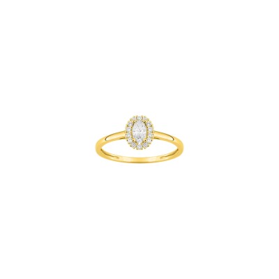 Bague en or jaune et diamant 0.30ct