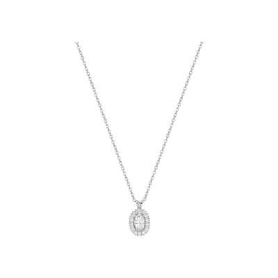 Collier en or blanc et diamant 0.30ct