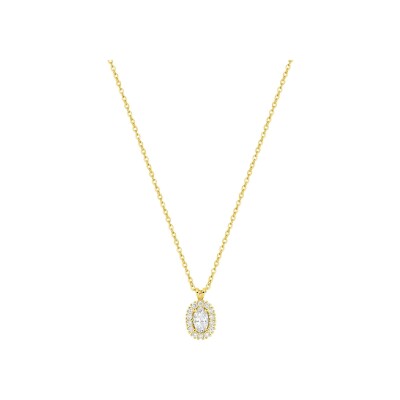 Collier en or jaune et diamant 0.30ct