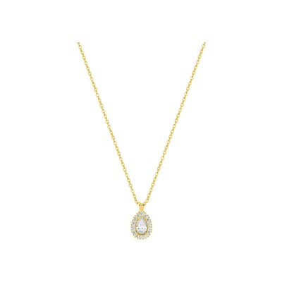 Collier en or jaune et diamant 0.29ct